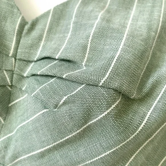 Vero Moda vmserena Strap Bra Top Bustier Smocked Green Stripe Crop Prep Tailored - Picture 5 of 11